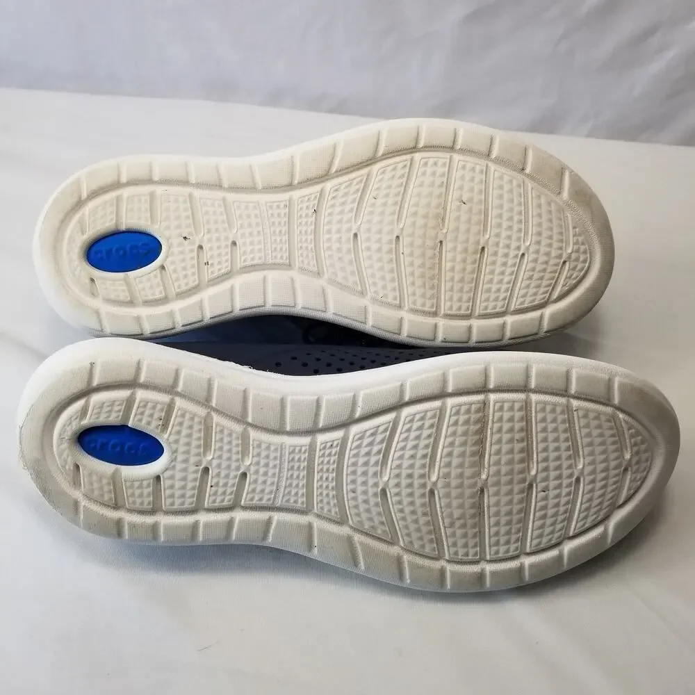 Crocs LiteRide Pacer Men's Navy Blue/White Sneakers Sz 10